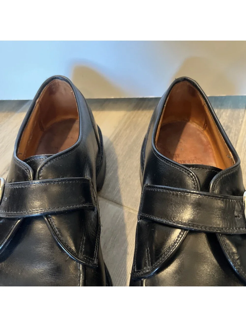 ALLEN EDMONDS CORNELL BLACK MONK STRAP VIBRAM SOLES 10B VGC